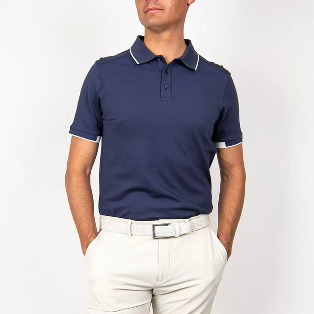 Kjus Men's Stan Polo S/S Polo T-shirt Herre - Atlanta Blue - Atlanta Blue