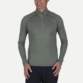 Kjus Men's Feel Half-Zip Skiundertrøje Herre - Green Smoke / Pewter - Green Smoke Pewter
