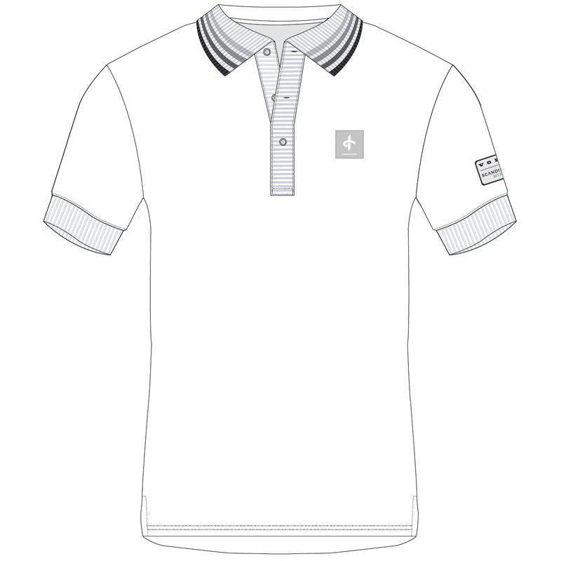 Cross Sportswear M Stripe Polo T-shirt Herre - Undye - Undye