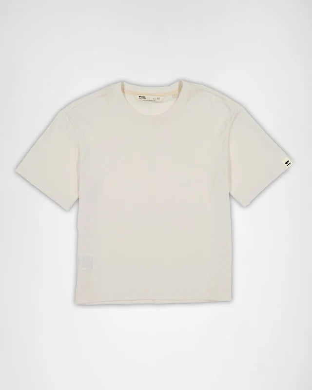 Mons Royale Yonder Merino Organic Cotton T-Shirt Dame - Vintage White -