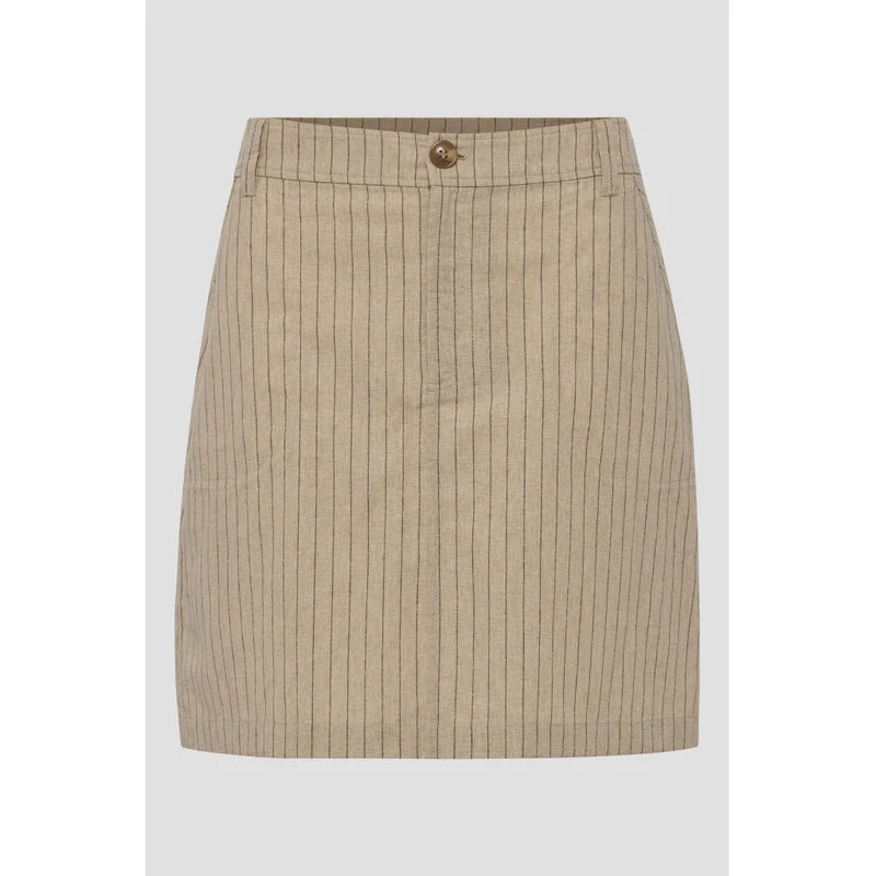 Sea Ranch Nan Skirt Nederdel Dame - Light Sand Stripe
