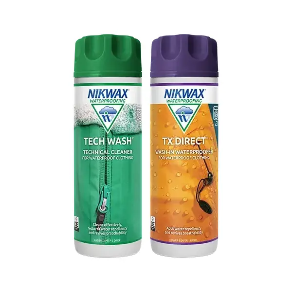 Nikwax Twin Pack: Teknisk Vaskemiddel & Imprægnering - 2 x 300ml - - Nikwax-TechWash-TXDirect-TWINPACK-300ML