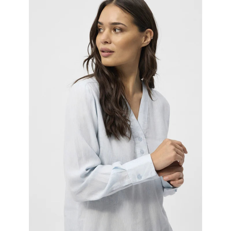 Redgreen Woman Amber Shirt Dame – Sky Blue | Klassisk langærmet skjorte