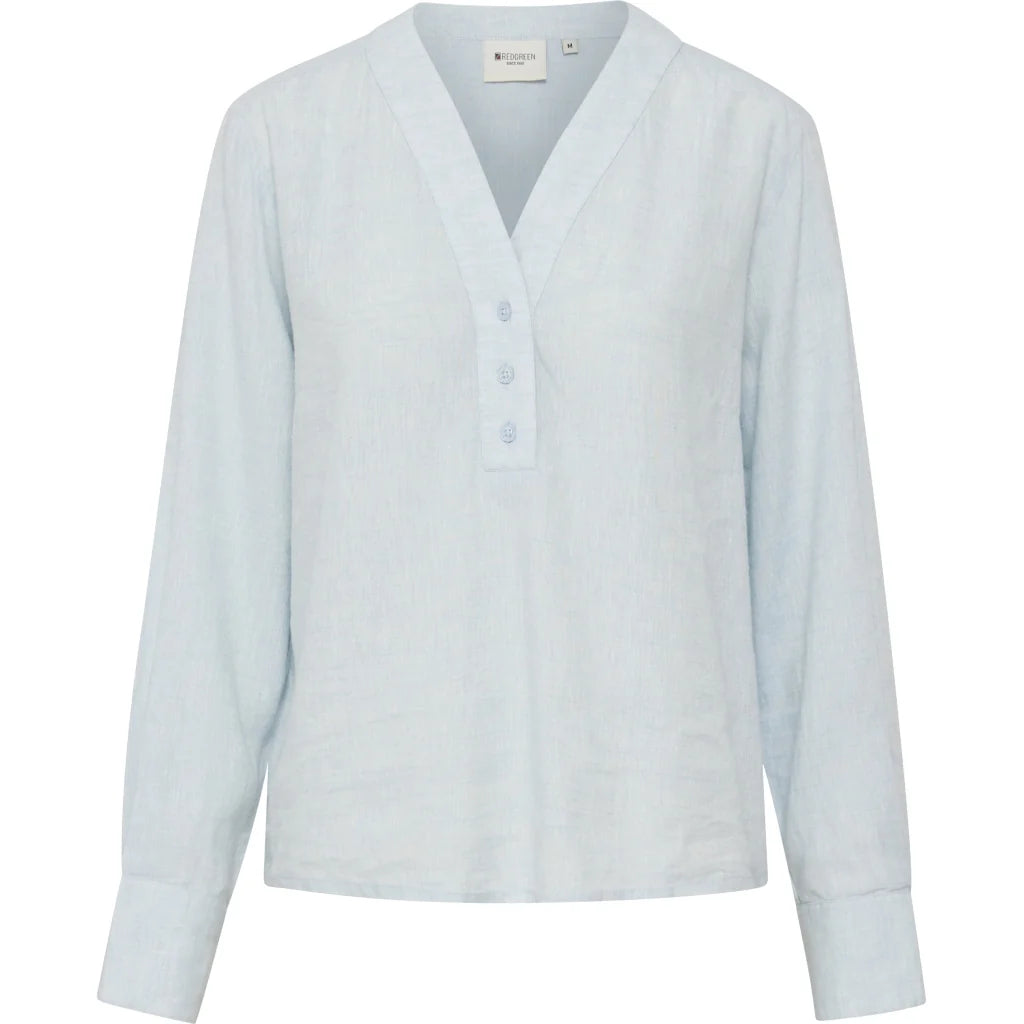 Redgreen Woman Amber Shirt Dame – Sky Blue | Klassisk langærmet skjorte