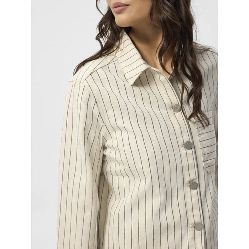Redgreen Woman Ashley Shirt Jacket Dame – Navy Stripe | Denim skjortejakke i bomuld