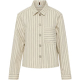 Redgreen Woman Ashley Shirt Jacket Dame – Navy Stripe | Denim skjortejakke i bomuld
