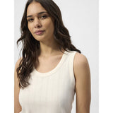 Redgreen Woman Cobi Tank Top Dame – Off White | Bomuldstop med pointelle