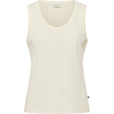 Redgreen Woman Cobi Tank Top Dame – Off White | Bomuldstop med pointelle