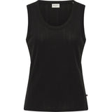 Redgreen Woman Cobi Tank Top Dame – Black | Bomuldstop med pointelle