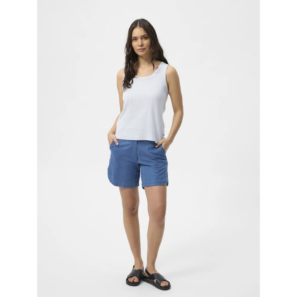 Redgreen Woman Cobi Tank Top Dame – Sky Blue | Bomuldstop med pointelle