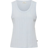 Redgreen Woman Cobi Tank Top Dame – Sky Blue | Bomuldstop med pointelle