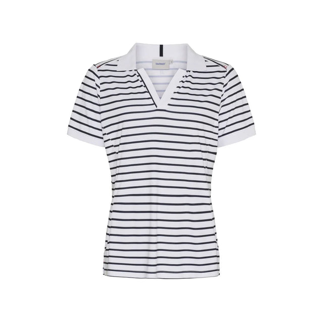 Sea Ranch SR_Annesofie Polo T-shirt Dame - White/Dark Navy - White Dark Navy