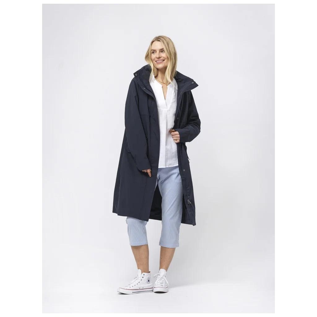 Sea Ranch SR_Susan Trenchcoat Dame – Mørk Navy