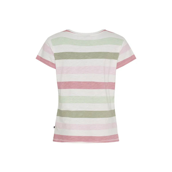 Sea Ranch SR_Trille T-shirt Dame - Multistripe Pink -