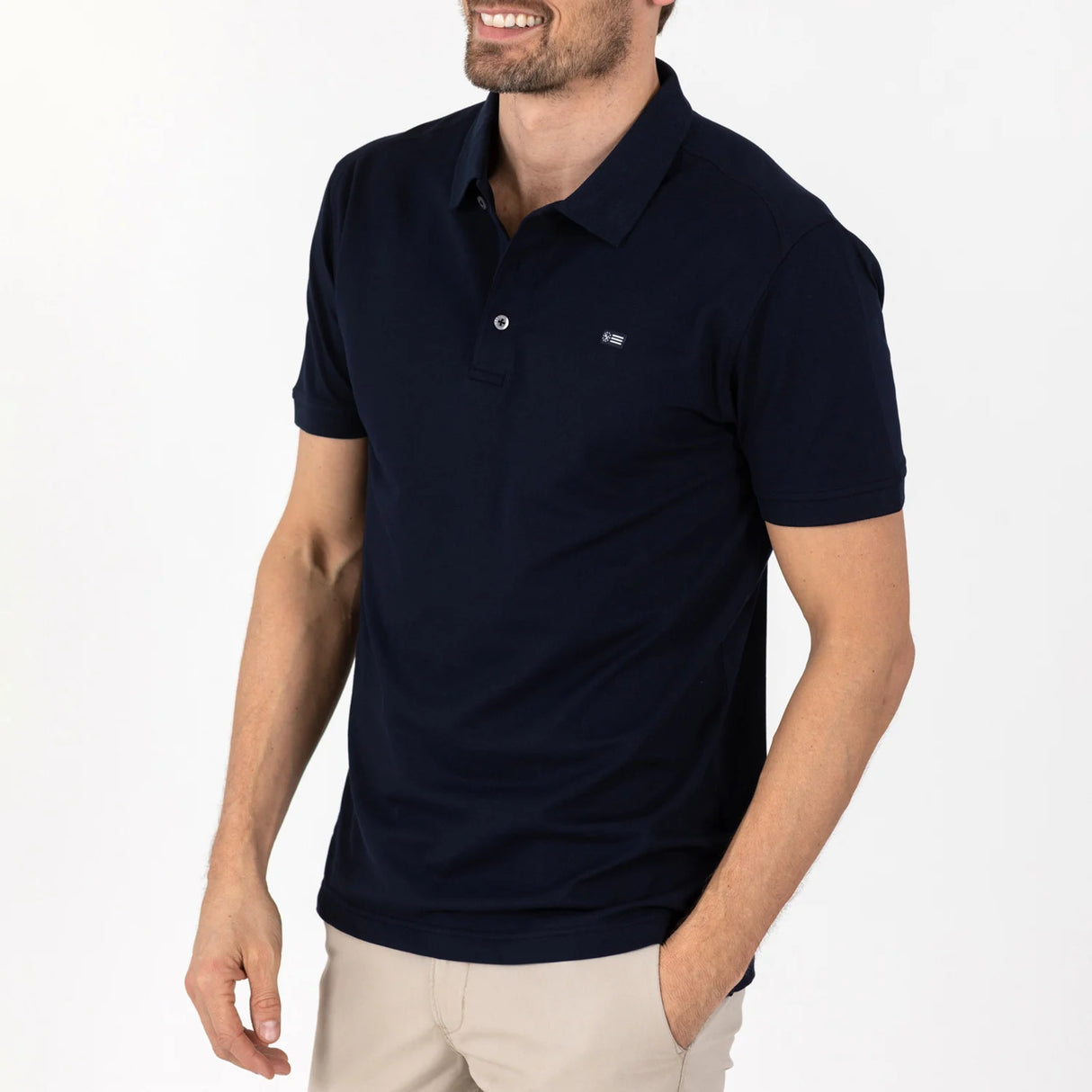 Sebago Performance Polo Pique T-shirt Herre - Navy