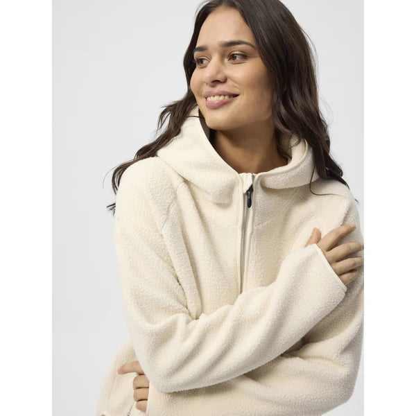 Redgreen Women Sisse Pile Fleece Fleecejakke Dame - Off White -