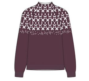 Redgreen Women Jesebel Knit Sweater Dame - Eggplant Pattern - Eggplant Pattern
