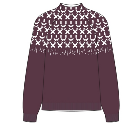 Redgreen Women Jesebel Knit Sweater Dame - Eggplant Pattern - Eggplant Pattern