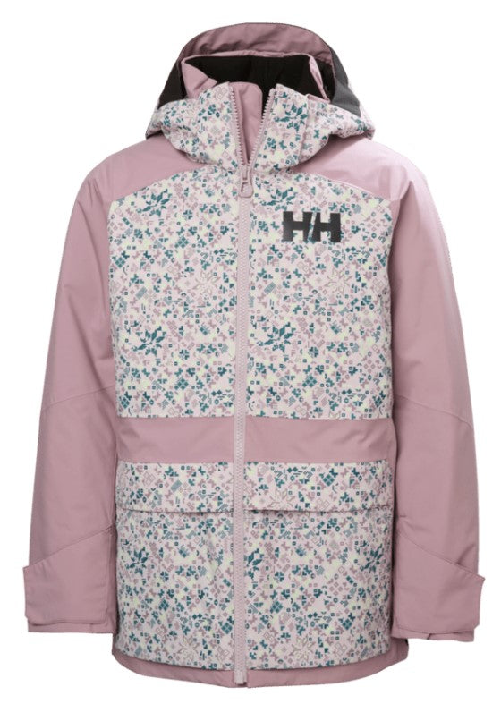 Helly Hansen JR Girl Stellar Jacket 2.0 - Purple Clay AOP Sample