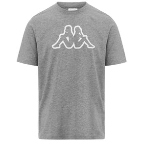 Kappa Logo Korpo Cromen Herre T-shirt - Grey Md Mel - Grey Md Mel
