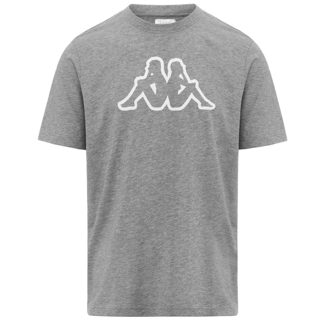 Kappa Logo Korpo Cromen Herre T-shirt - Grey Md Mel - Grey Md Mel