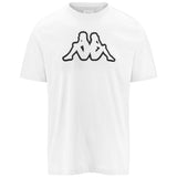 Kappa Logo Korpo Cromen Herre T-shirt - White-Black - White-Black