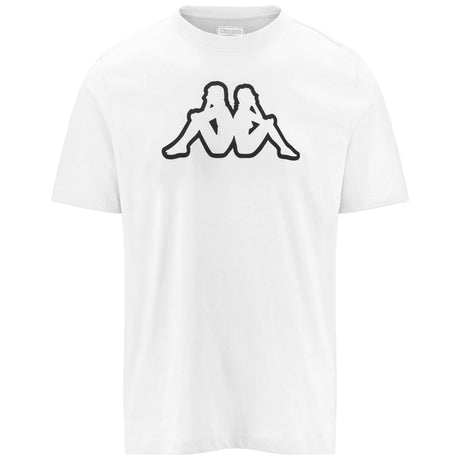 Kappa Logo Korpo Cromen Herre T-shirt - White-Black - White-Black
