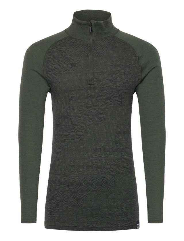 Bula Geo Merino Wool Half Zip Skiundertrøje Herre - Dolive - Dolive