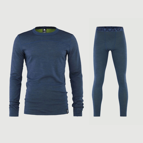 Bula Base Crew Skiundertøj Sæt Herre - Denim - XL