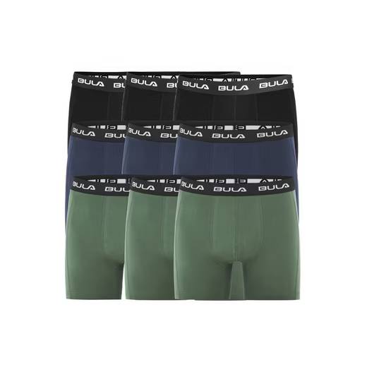 Bula Men's Frame 9pk Boxers Boxershorts Herre - Black-Navy-Ivy