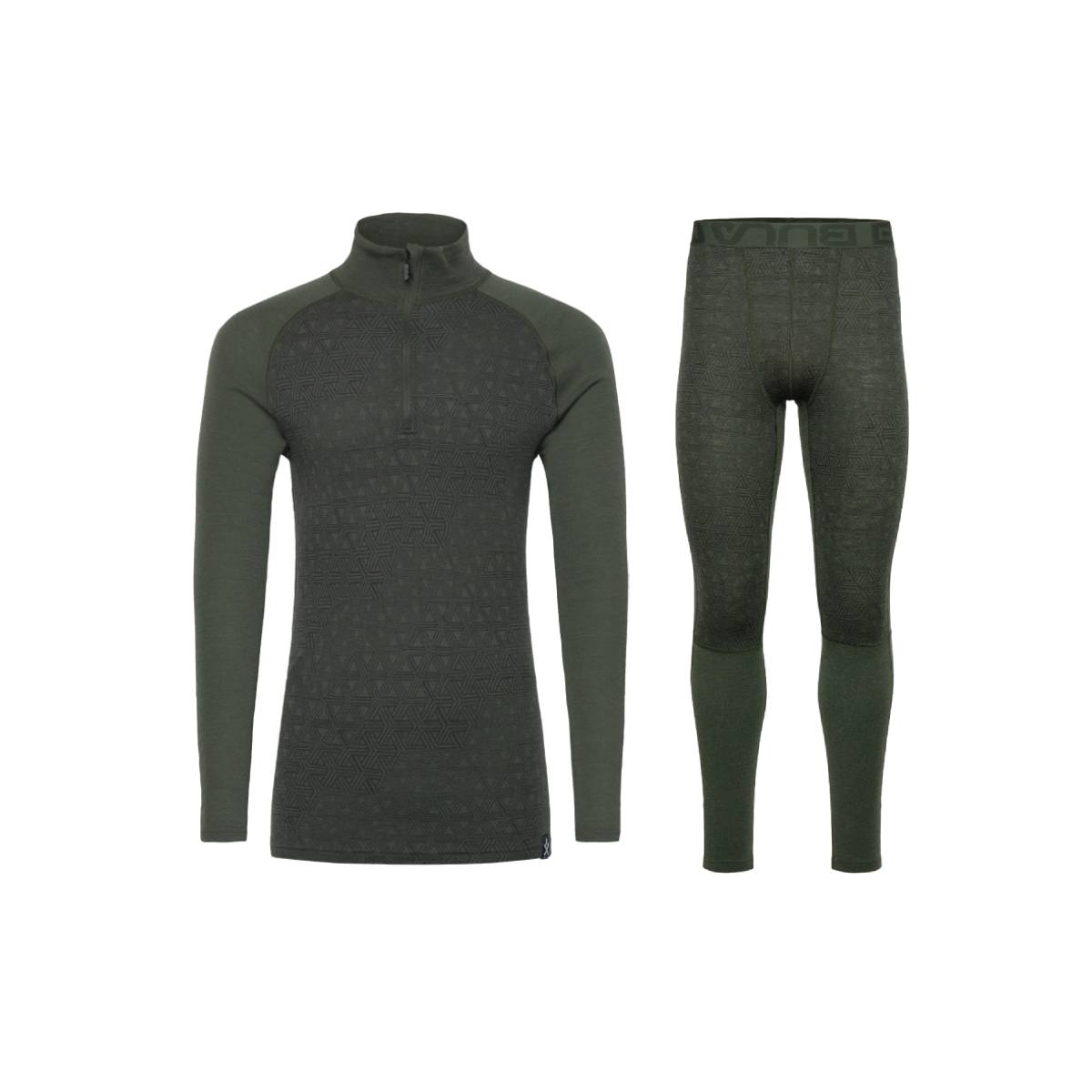 Bula Geo Merino Wool Half Zip Skiundertøj Sæt Herre - Dolive - XL
