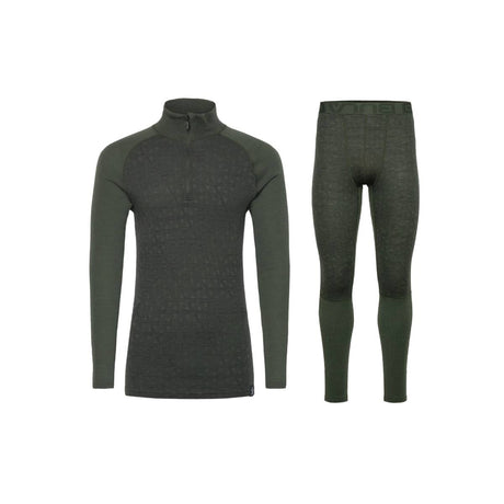 Bula Geo Merino Wool Half Zip Skiundertøj Sæt Herre - Dolive - XL