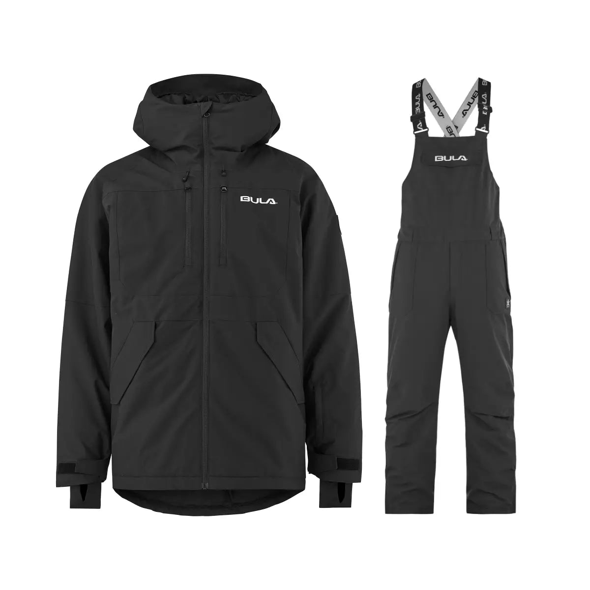 Bula Liftie Insulated Jacket & Bib Pant Skisæt Herre - Black / Black - XL