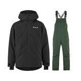 Bula Liftie Insulated Jacket & Bib Pant Skisæt Herre - Black / Dolive - XL