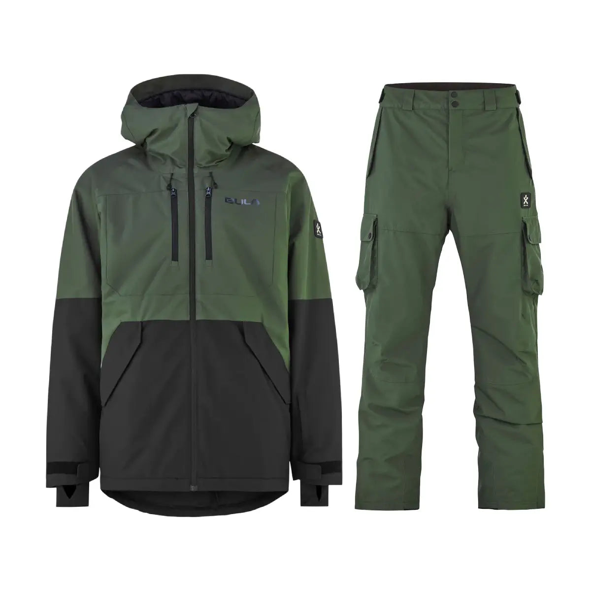 Bula Liftie Insulated Jacket & Pant Skisæt Herre - Dolive / Dolive - XL