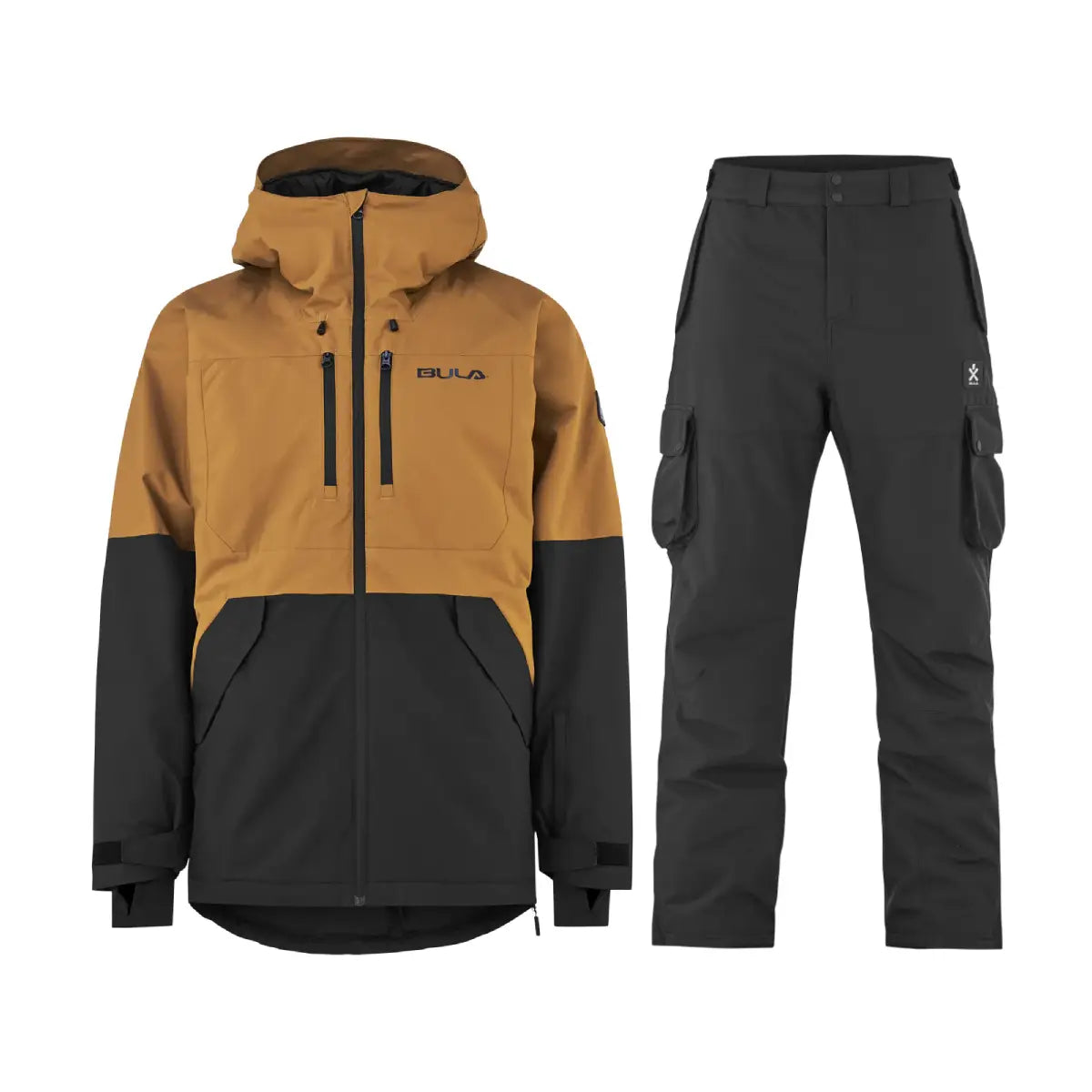 Bula Liftie Insulated Jacket & Pant Skisæt Herre - Rubber / Black - XL