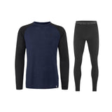 Bula Men's Norm Merino Wool Skiundertøj Sæt Herre - Navy / Black