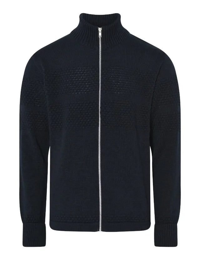 Clipper Saltum Cardigan Metal Zip Unisex Sømandstrøje - Navy -