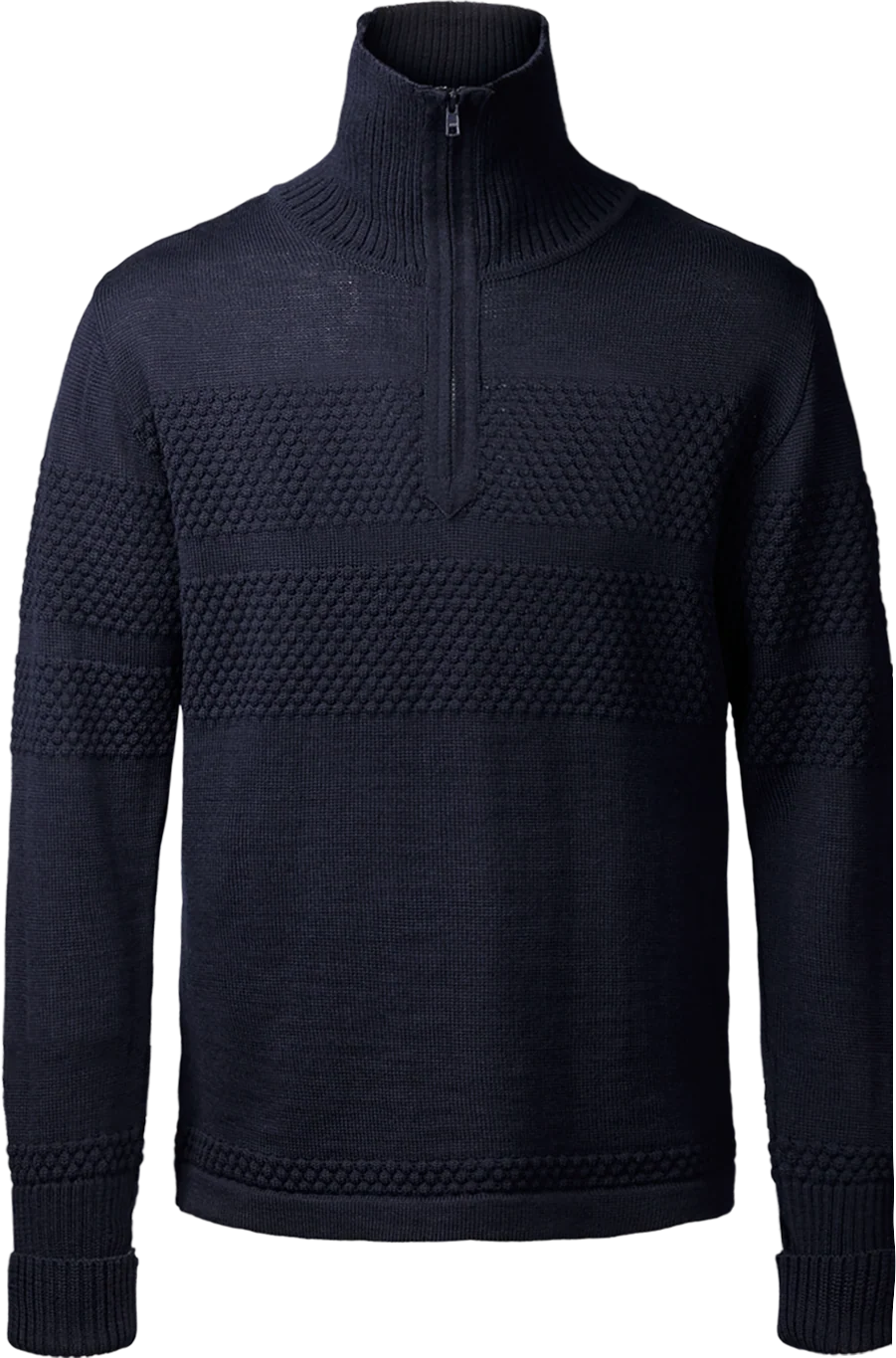 Clipper Saltum pullover med zip neck lynlås Sømandstrøje Herre - Captain Navy