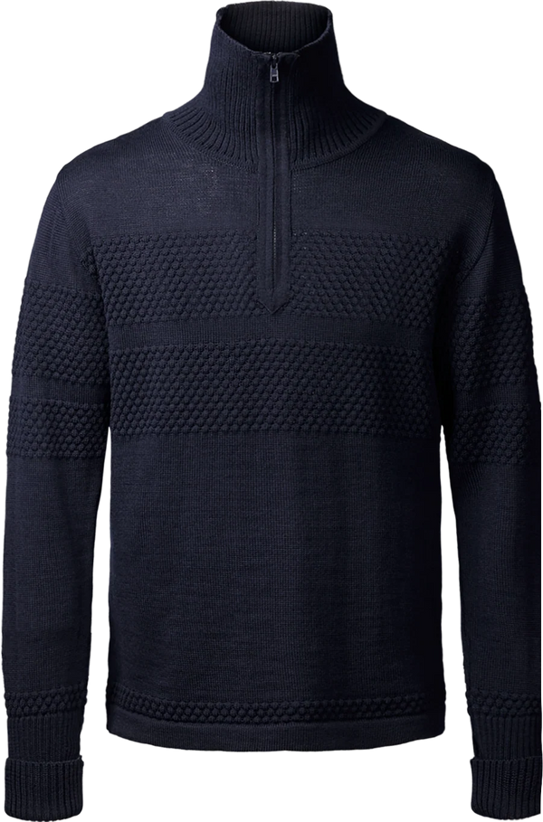 Clipper Saltum pullover med zip neck lynlås Sømandstrøje Herre - Captain Navy