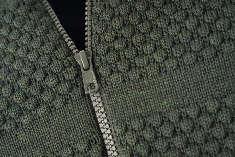 Clipper Saltum Windbreaker Cardigan Sømandstrøje - Olive Melange - - clipper-saltum-windbreaker-olive-melange-50936-61839_4