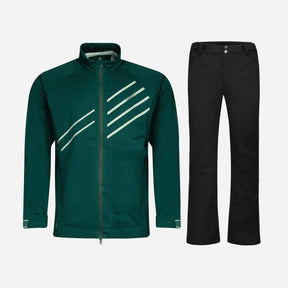 Cross Sportswear M Edge Pants Golf Regnsæt Herre - Botanical Garden / Black - XXL