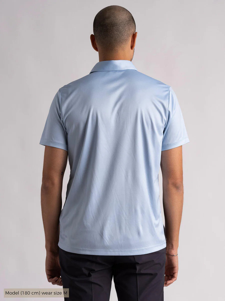 Cross Sportswear M Brendon Poloshirt Polo T-shirt Herre - Chambray Blue -