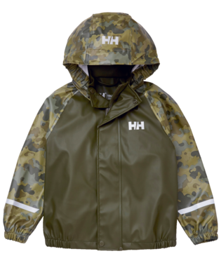 Helly Hansen Kids' Bergen PU AOP Regnsæt Børn - Utility Green 431