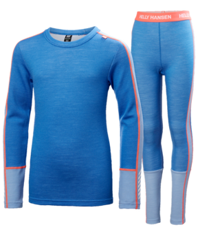 Helly Hansen Juniors' LIFA® Merino Midweight Base Layer Set Skiundertøj Børn - Ultra Blue - Ultra Blue