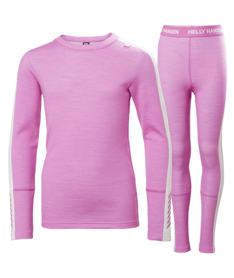 Helly Hansen Juniors' LIFA® Merino Midweight Base Layer Set Skiundertøj Børn - Meta Pink Sample - Meta Pink 140 cm 10 år