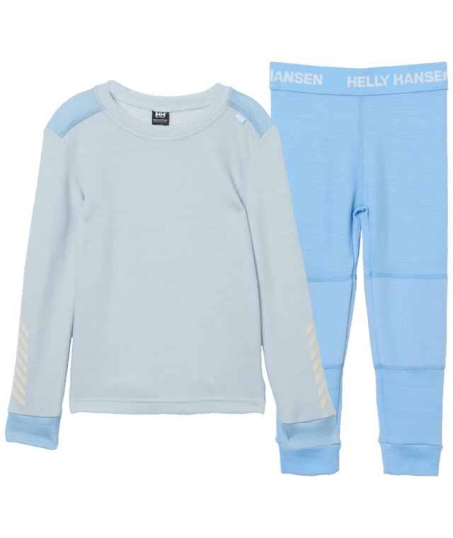 Helly Hansen Kids' LIFA® Merino Wool Base Layer Set Skiundertøj Børn - Pinnacle Blue Sample - Pinnacle Blue 104 cm 4 år
