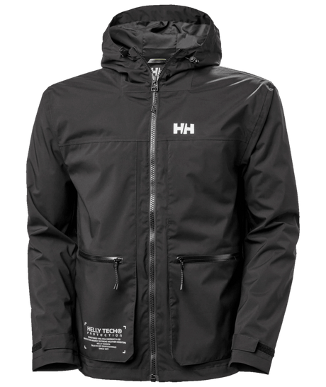 Helly Hansen Men's Move Hooded Rain Jacket Regnjakke Herre - Black