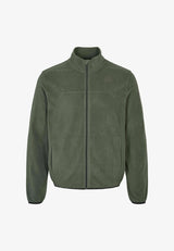 Kappa Logo Saurion Slim Herrefleecejakke - Green Blackish - Green Blackish
