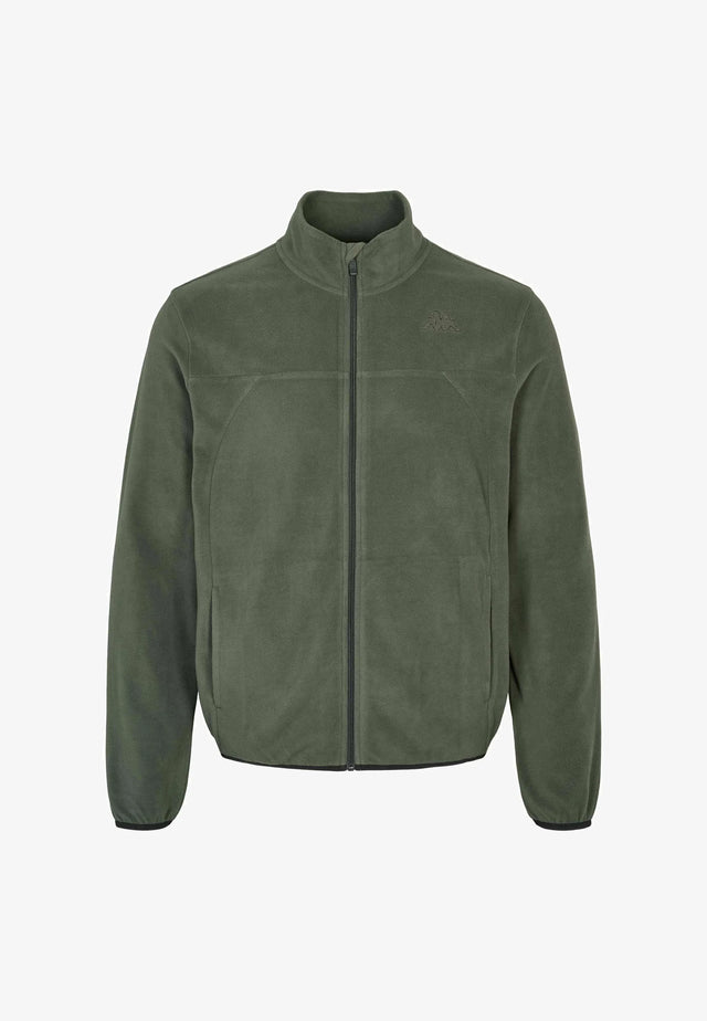 Kappa Logo Saurion Slim Herrefleecejakke - Green Blackish - Green Blackish